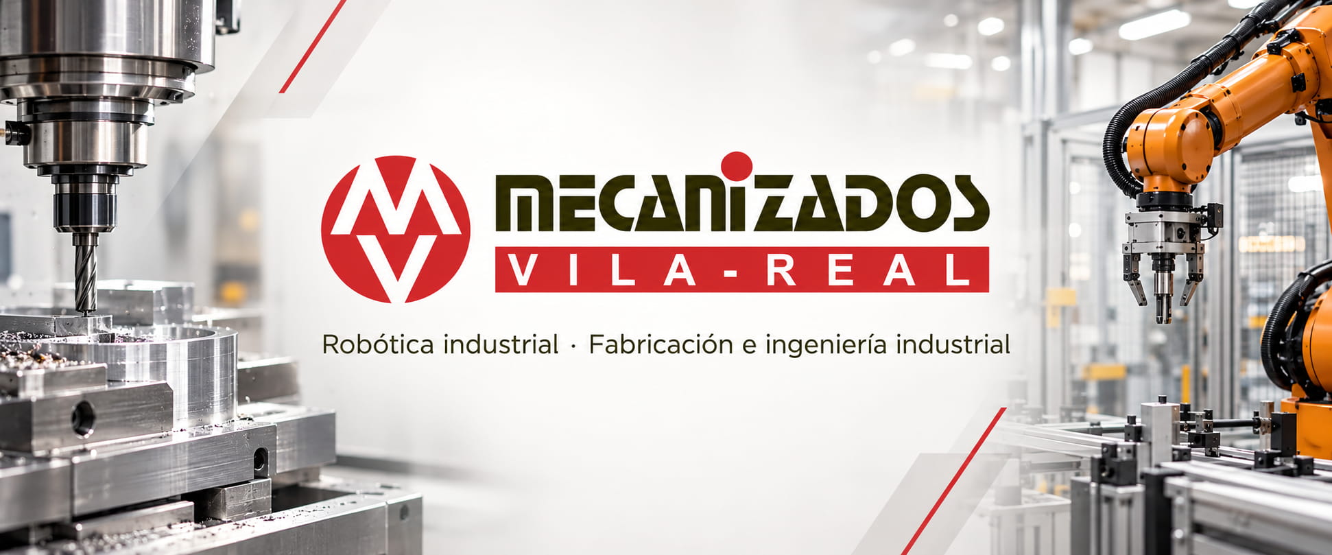 Banner de Mecanizados Villarreal: robótica industrial y mecanizado